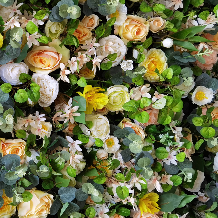 仿真花墙背景墙森系网红墙玫瑰花假花婚礼室内形象墙影楼墙面装饰