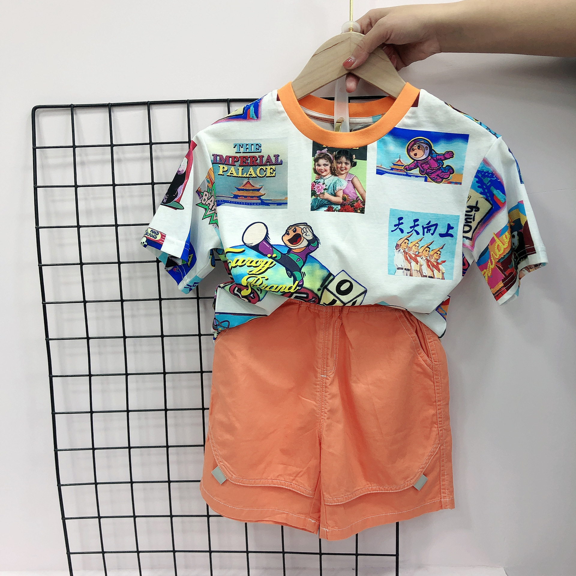 2022夏季专柜 欧抱抱 欧恰恰男童套装直播引流货源品牌童装批发