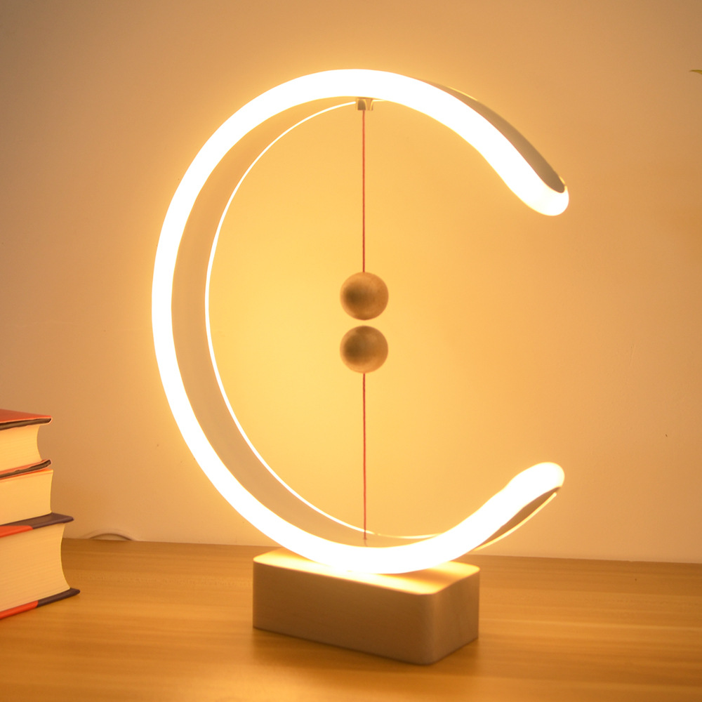 磁吸悬浮平衡灯磁力创意网红礼品台灯卧室床头氛围装饰情调北欧风