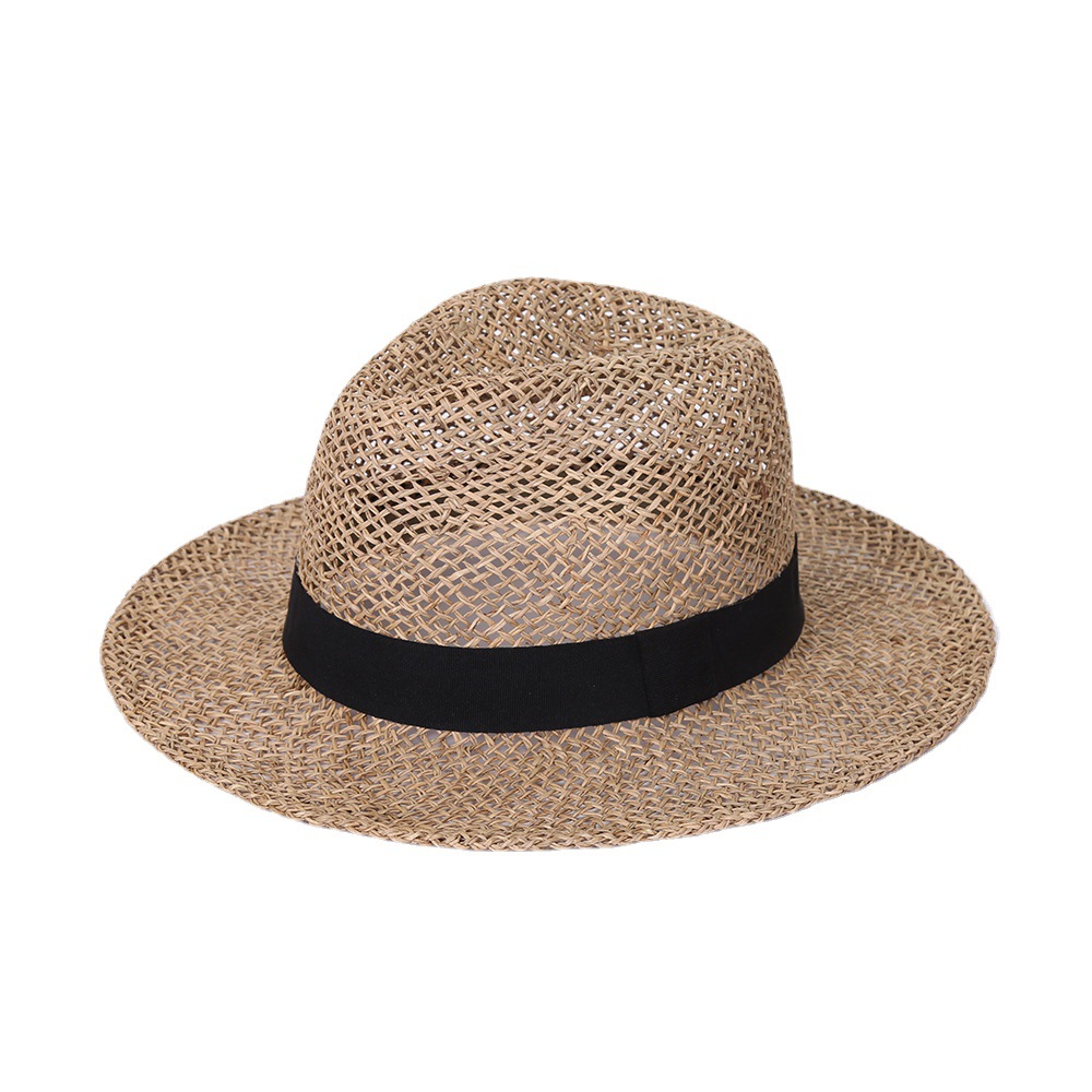 New Summer Men's and Women's Neutral Sun-Proof Straw Hat Fashion Sun-Proof Uv-Proof Straw Hat Panama Hat Wholesale