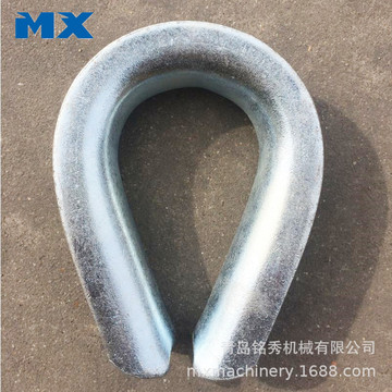 热镀锌鸡心环钢丝绳u型环碳钢镀锌美标414美式411钢丝绳套环