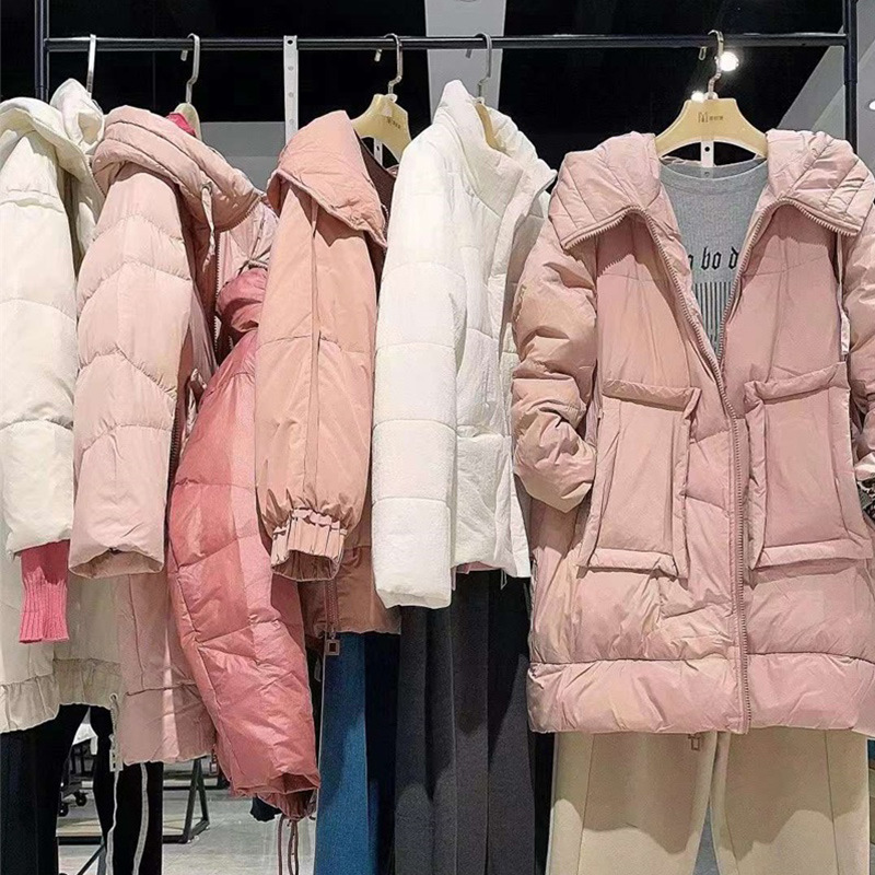 杭州约布24冬季新款女大码简约时尚保暖羽绒外套品牌专柜折扣货源