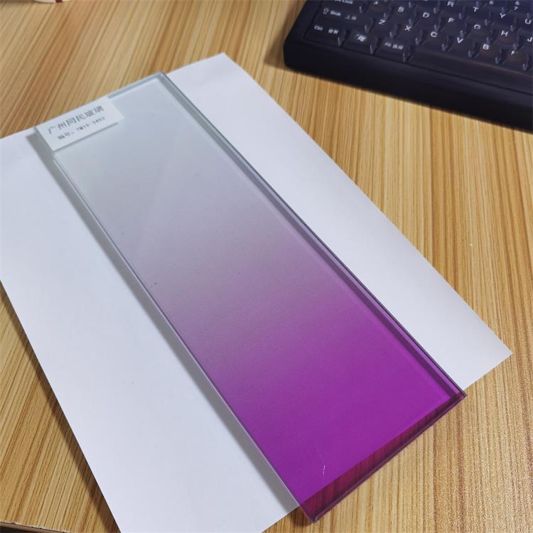 夹胶钢化玻璃渐变玻璃炫彩艺术玻璃夹胶彩色渐变磨砂玻璃厂家定制