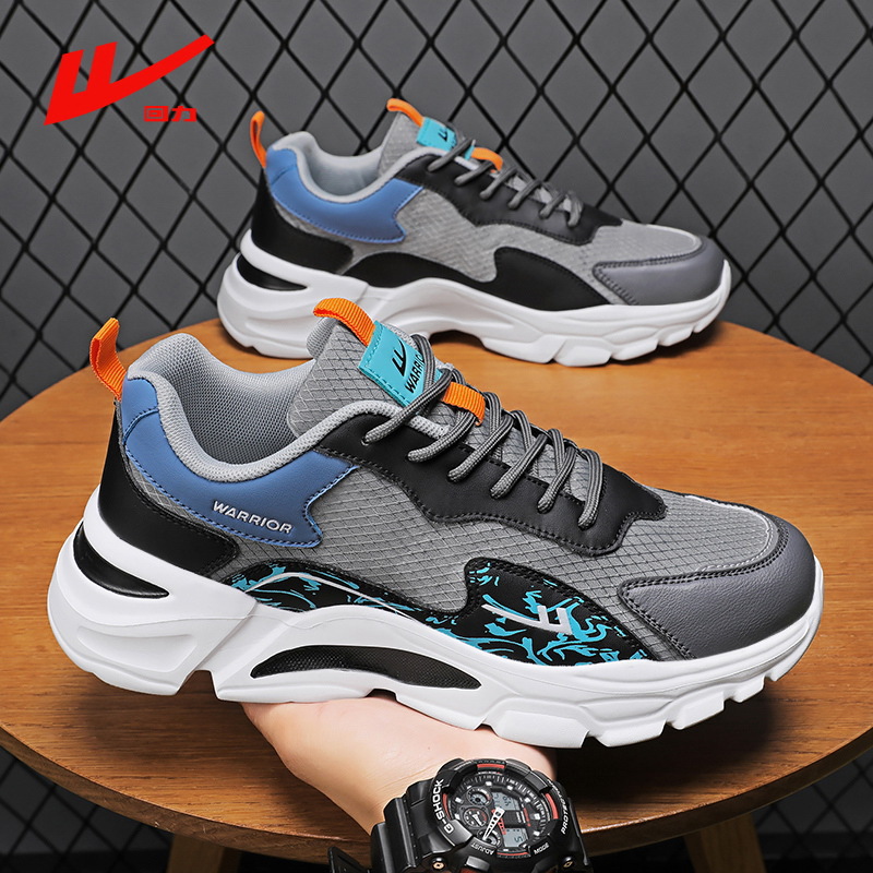 回力旗舰店2023新款男鞋中学生轻便老爹鞋时尚休闲增高鞋一件代发