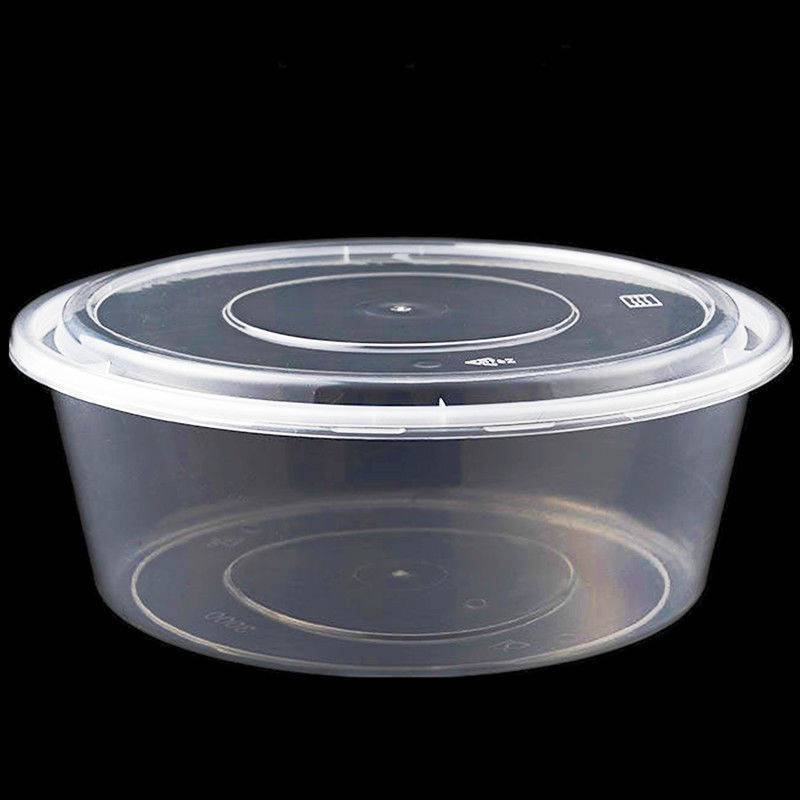 一次性餐盒小龙虾水煮鱼酸菜鱼卤虾外卖专用密封圆形盆打包盒