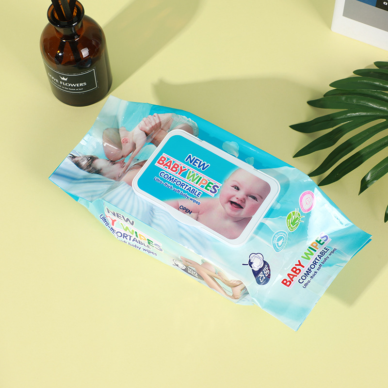 100 Pieces Mother and Child Wipes Children Baby Hand and Mouth Wipes Wipe Clean Travel Portable Bag Open Cover Wipes