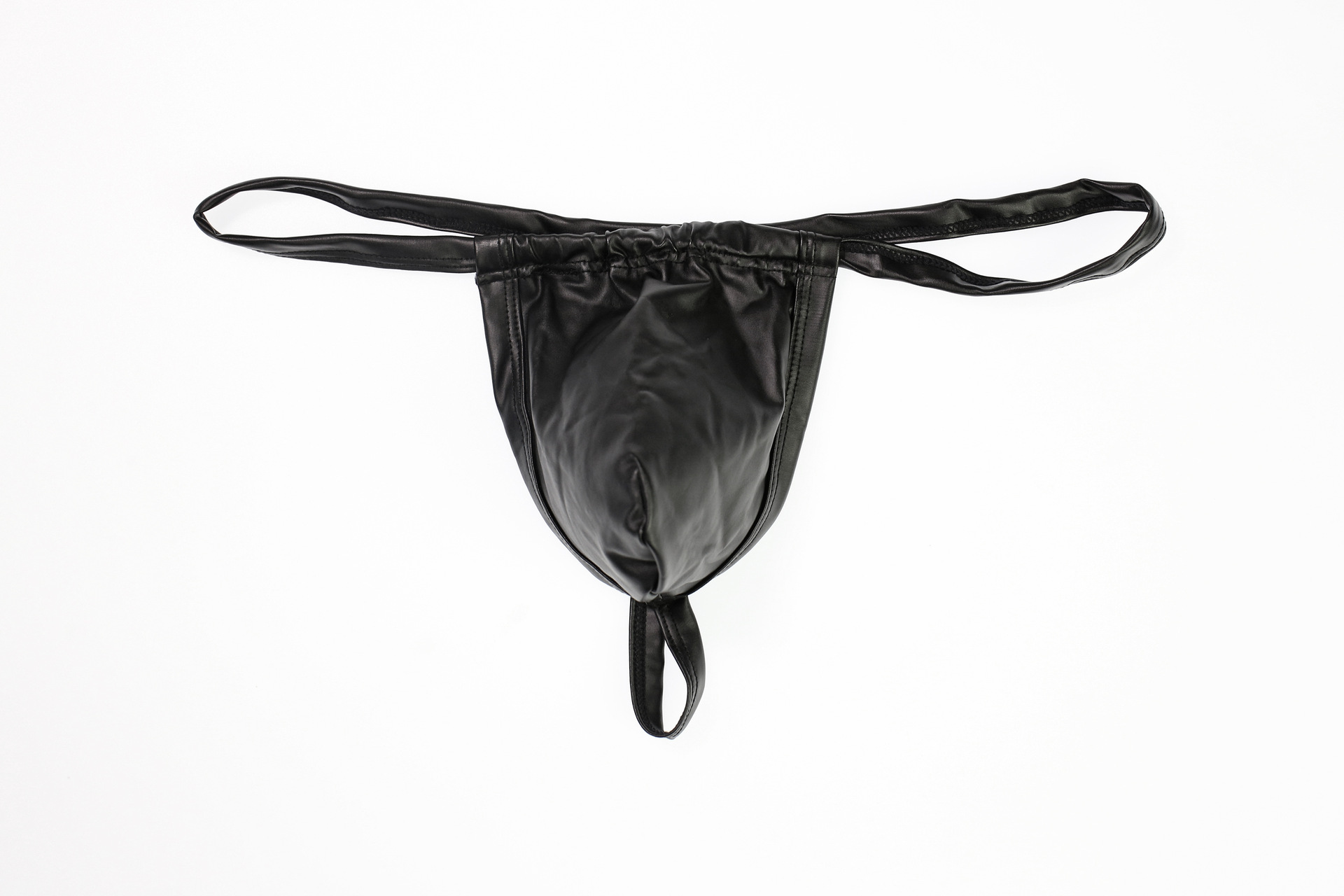 男士内裤仿皮单丁低腰性感情趣t字裤一字丁裤