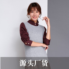 韩版新款春季针织马甲女背心圆领套头毛衣无袖羊毛衫短款宽松大码