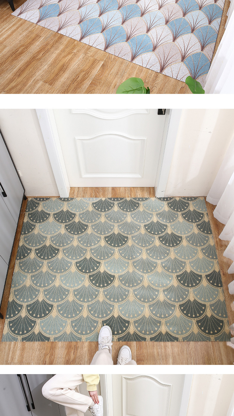 入户门地垫玄关丝圈脚踏垫可裁剪进门防滑地垫家用门口门垫sy