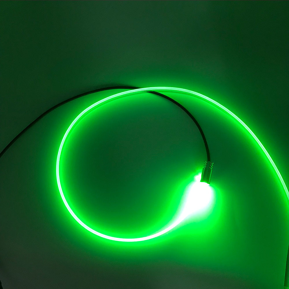 汽车光纤氛围灯光源 led导光灯头 rgb七彩12v 5v 3mm铝件外壳1.5w