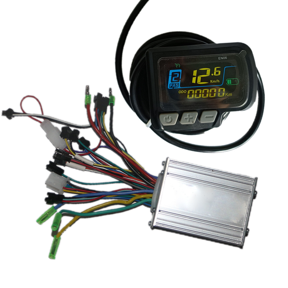 新款24-48v 36-60v电动车锂电仪表en06带usb充电口 无刷控制器