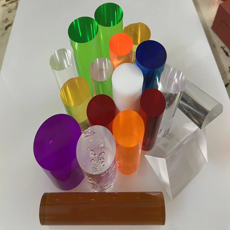 高透明有机玻璃棒亚克力圆棒方棒三角实心 透明导光柱 水晶棒