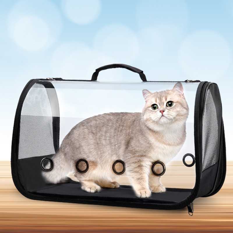 Outdoor Cat Bag Crossbody Outdoor Breathable Pet Backpack Portable Folding Shoulder Transparent Space Warehouse Pet Bag