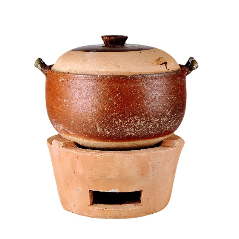 沙锅火锅老式陶土打边炉火锅煲家用木炭炉子港式炭炉碳炉砂锅泥炉