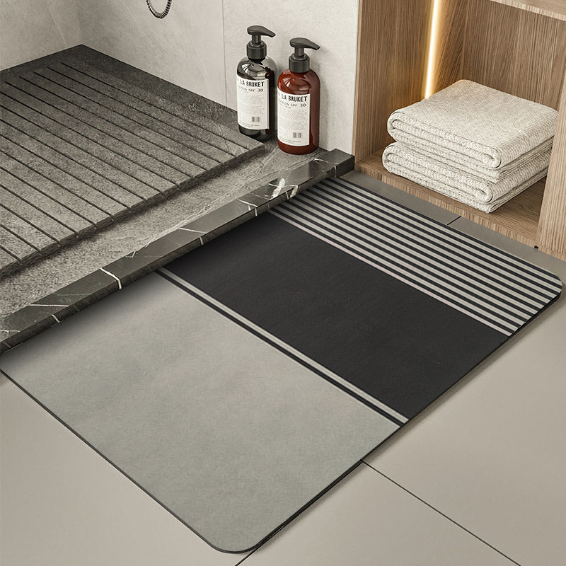 Bathroom Absorbent Floor Mat Diatom Ooze Cushion Bathroom Step Mat Toilet Door Non-Slip Household Quick-Drying Carpet Mat