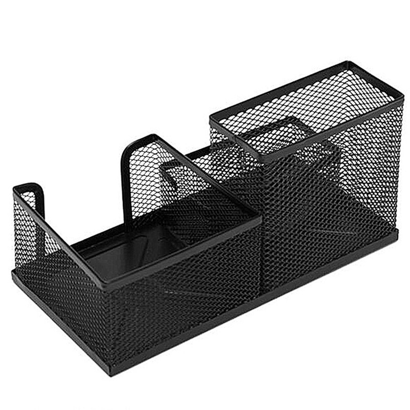 Three-Grid Combination Iron Net Metal Pen Container