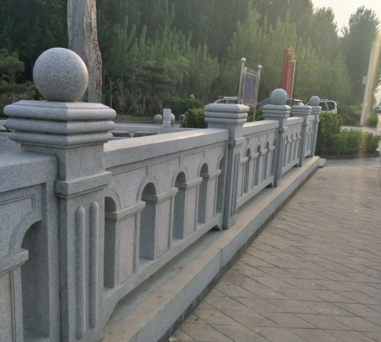 汉白玉雕刻石栏板