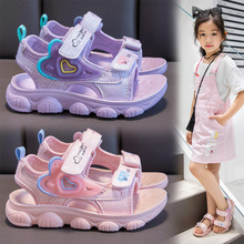 儿童凉鞋新款2024夏季舒适女童沙滩鞋学生时尚露趾韩版童鞋