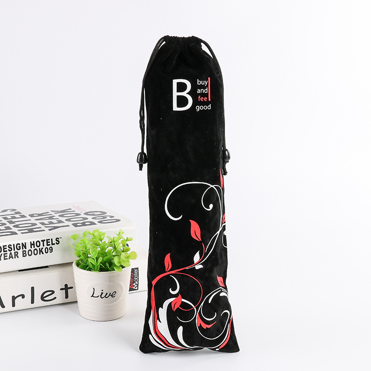 Flannel Drawstring Bag Flute Clarionet Drawstring Bag Harmonica Outer Packaging Bag Printable Logo