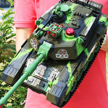 遥控坦克可发射多台对战充电动儿童履带式大炮模型男孩越野车玩具