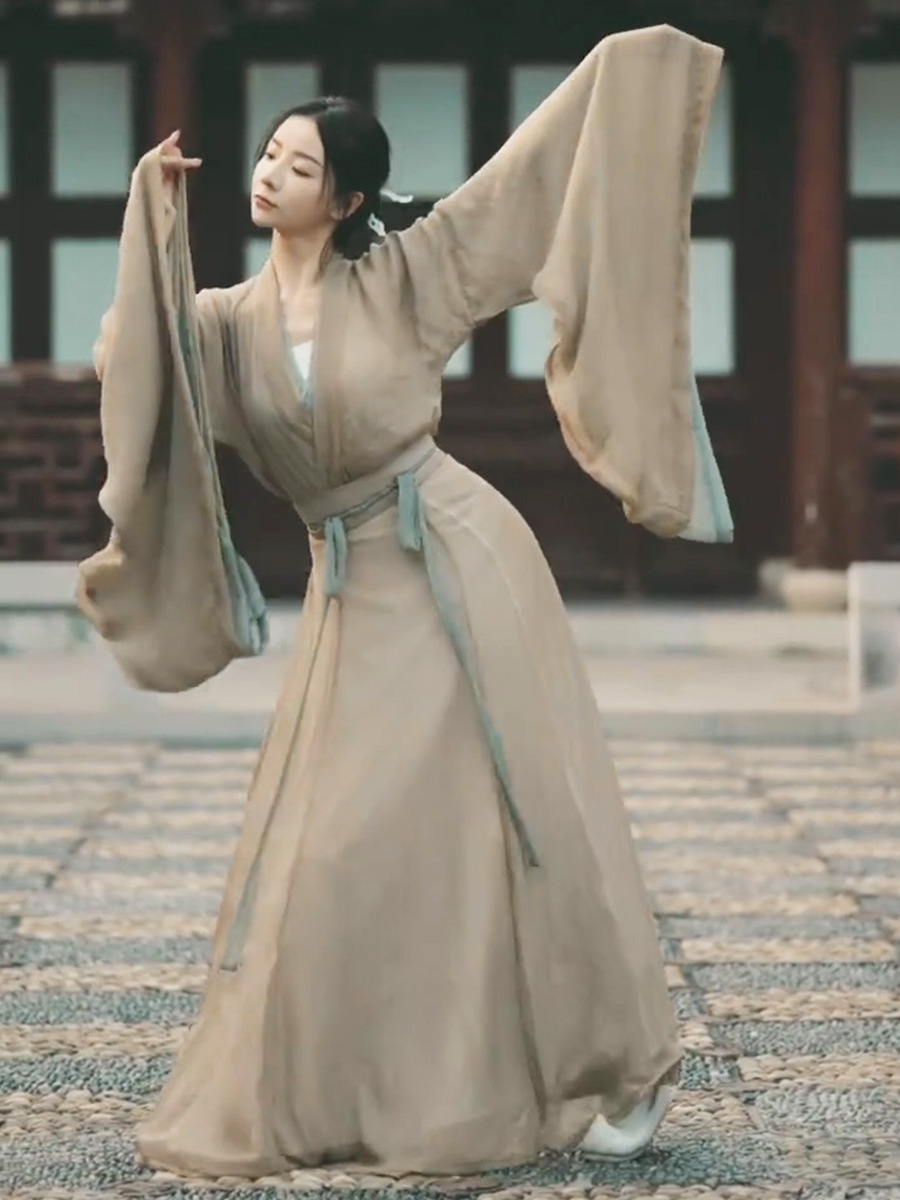 蓝色古装服图片