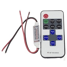 RF11键单色控制器 单色灯条灯串5-12V射频遥控器 led装饰画调光器