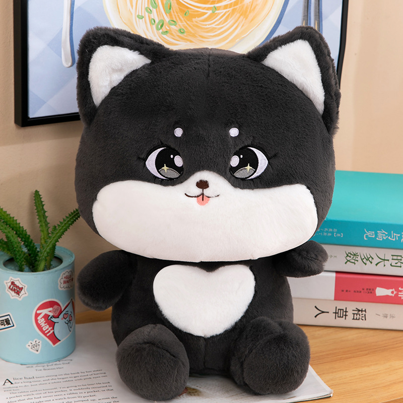 New Black Cat Plush Toys Doll Cute Kitten Doll Children's Sleeping Companion Pillow Female Birthday Present Wholesale