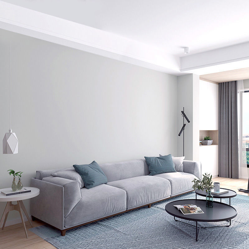 墙布自粘批发加厚无缝简约欧式色客厅卧室深蓝色背景壁一件批发