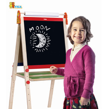 VIGA儿童桌上黑白板画架套站立拆装画画玩具幼儿园美术学习角教具