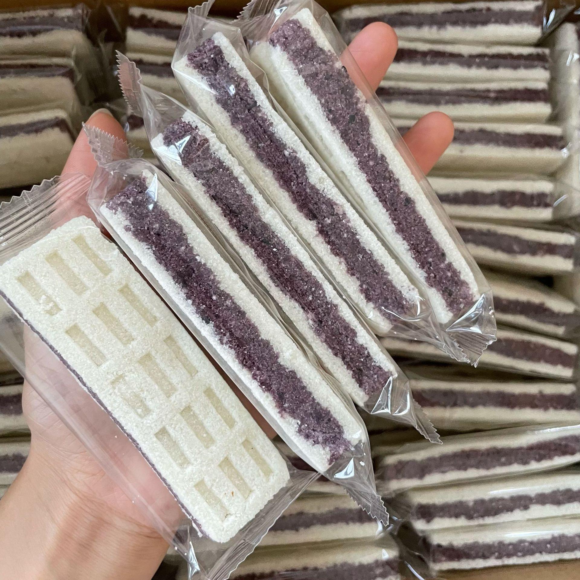 散装批发 独立包装 海盐无蔗糖糯米芡实黑米糕  代餐零食 10斤/箱