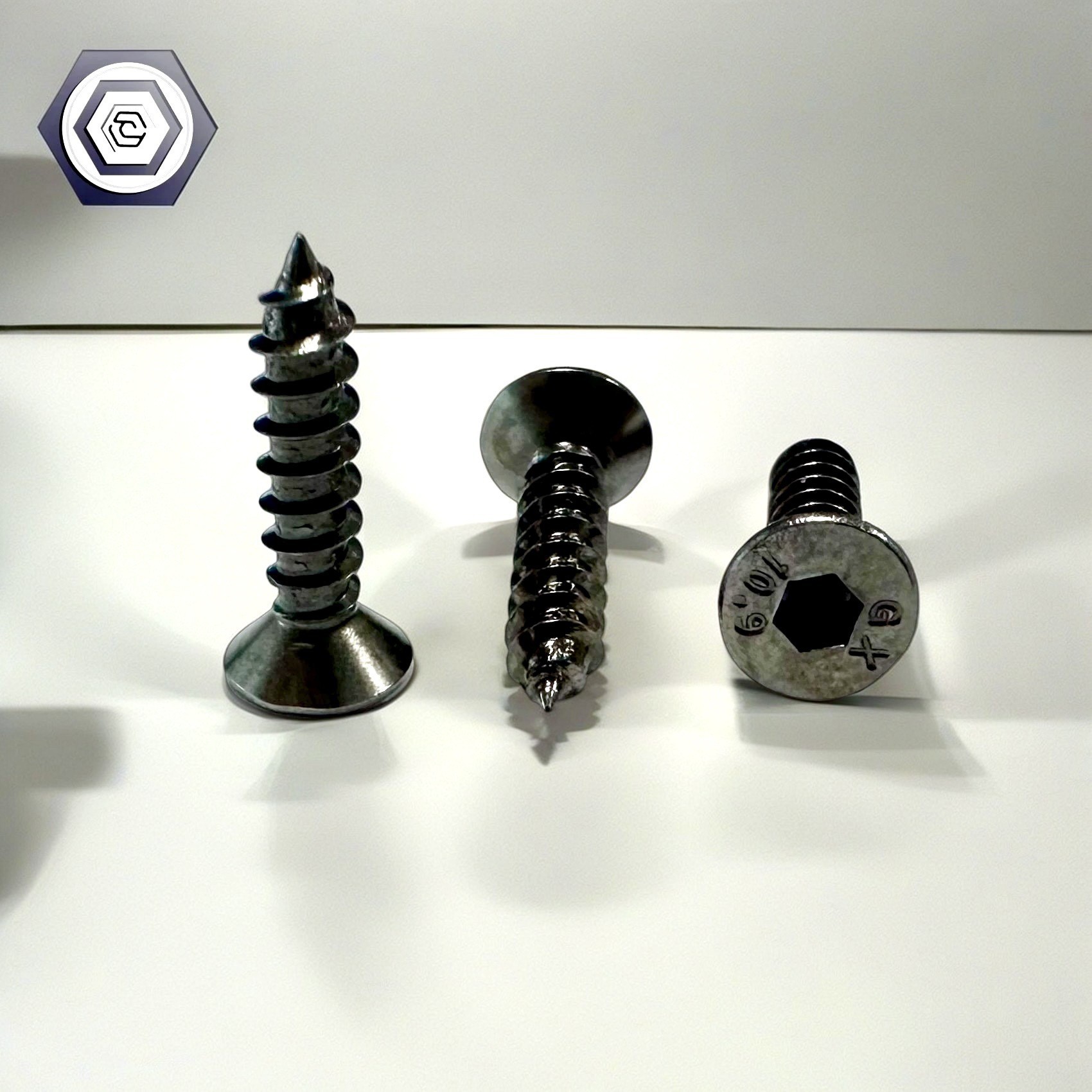 9 12.9级沉头内六角自攻螺丝平头内六角自攻尖尾螺钉黑镍黑色