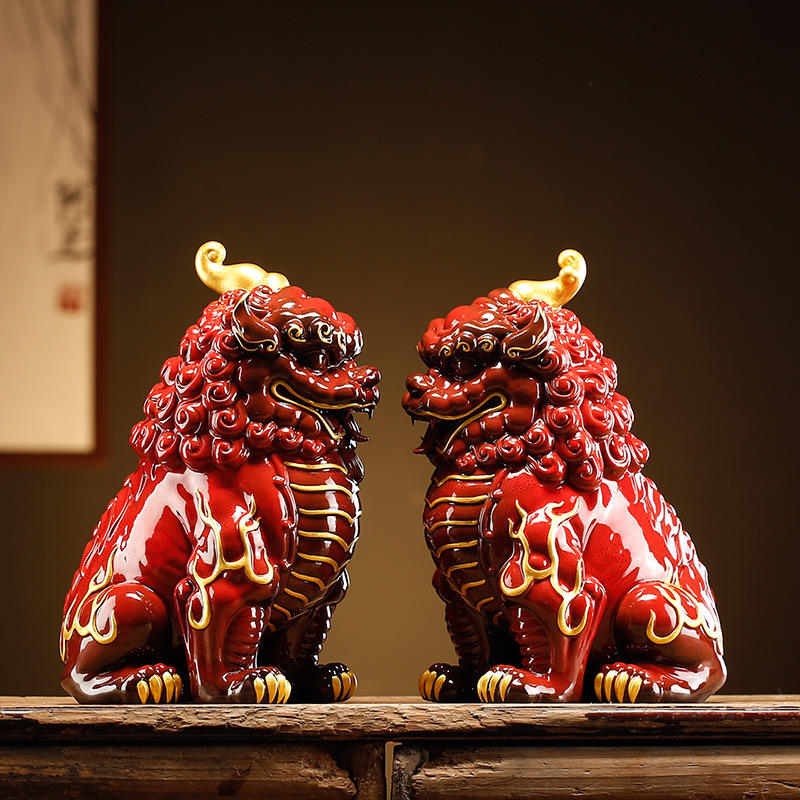新中式招财镇宅貔貅一对摆件聚财皮丘家用客厅酒柜电视柜开业礼品
