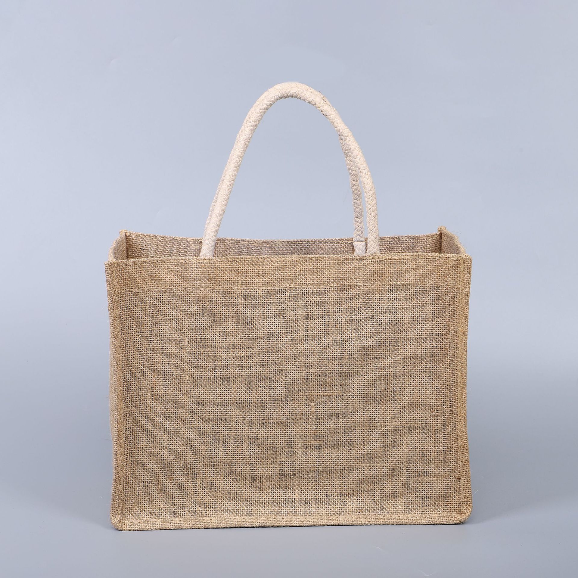 覆膜粗麻布袋黄麻手提袋束口袋亚麻小布袋可印logo麻布包提供设计