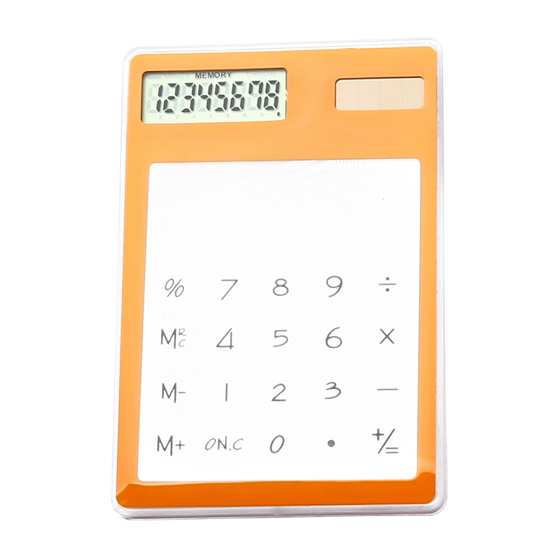 Korean Creative Transparent Calculator Solar Computer Student Portable Touch Mini Cute Card Calculator