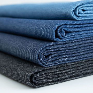 牛仔布料水洗棉加厚裤子衬衫diy外套服装布夏季蓝色薄棉布面料热