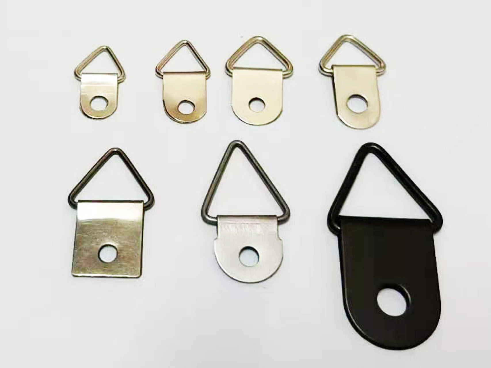 金属三角挂钩 单孔三角挂片相框挂钩吊扣配件钢丝绳三角吊扣