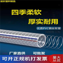 厂家 PVC钢丝软管透明 塑料增强抽水胶管 耐低温抽油管潍坊钢丝管