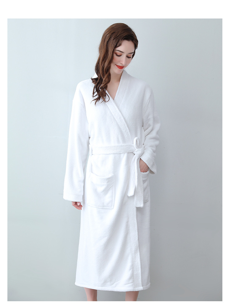 女士和服浴袍珊瑚绒四季吸水酒店同款浴衣日式汗蒸服桑拿服家用