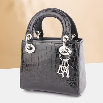 中号女士真皮包包 鳄鱼皮女包潮肚皮戴妃包-阿里巴巴
