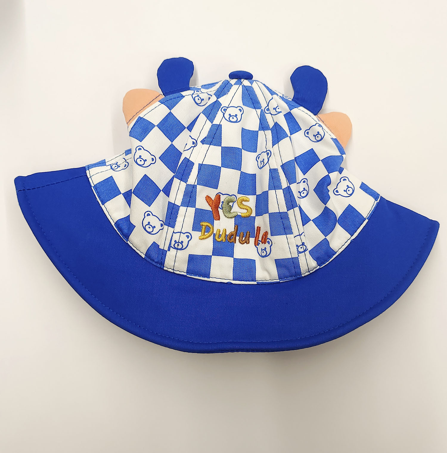 Children's Hat Bucket Hat Dudula Children's Bucket Hat Printed Bear Maze Grid Bucket Hat