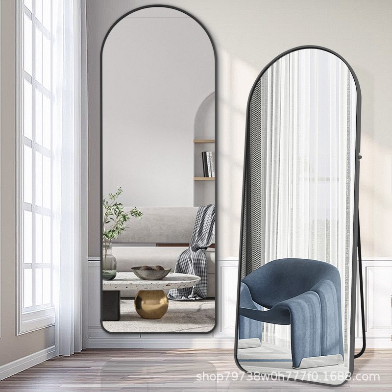 Full-Length Mirror Floor Mirror Girls' Home Internet Celebrity Dormitory Bedroom Dressing Mirror Wall Hanging Ins Style Clothing Fitting Mirror