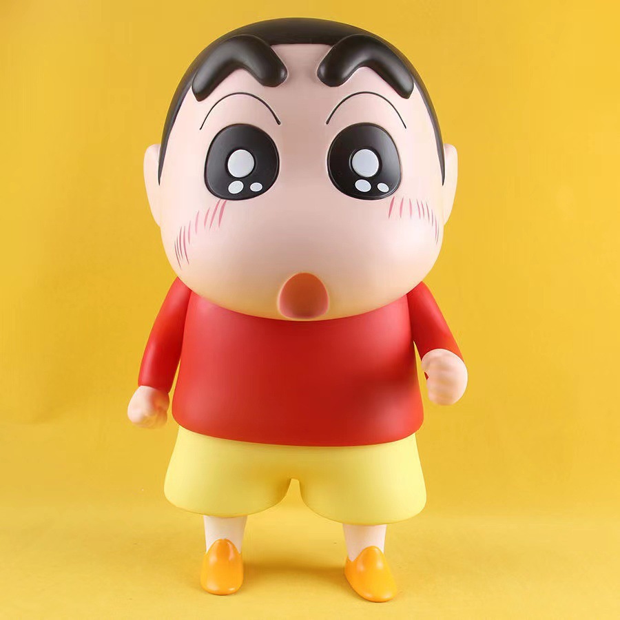 动漫批发 1:1蜡笔小新手办野原新之助潮玩公仔动漫人偶模型摆件