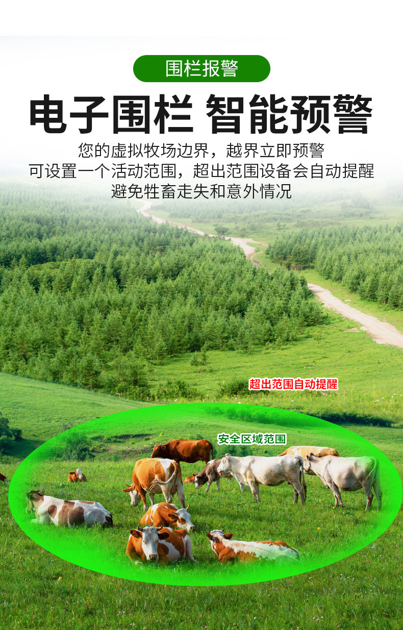 Large-Capacity Electronic Fence Gps Tracker for Cattle, Sheep, and Horses in Pastures, Grasslands, and Mountainous Areas with Gps, Beidou, and Wifi Positioning