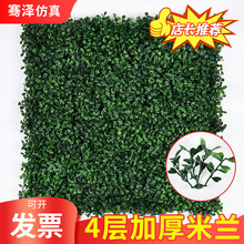 4层米兰草坪仿真草坪加密人造仿真塑料假草坪装饰植物墙米兰绿植