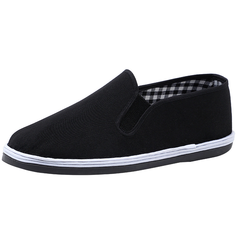 SOURCE Factory New Old Beijing Cloth Shoes Men's Soft Soled Velvet Cotton Shoes Strong Cloth Soles Black Cloth Shoes Stall Stall Wholesale