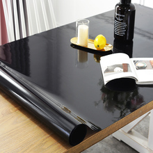 黑色磨砂PVC桌布透明软质玻璃防水餐桌台布塑料桌垫免洗防宁岑宁