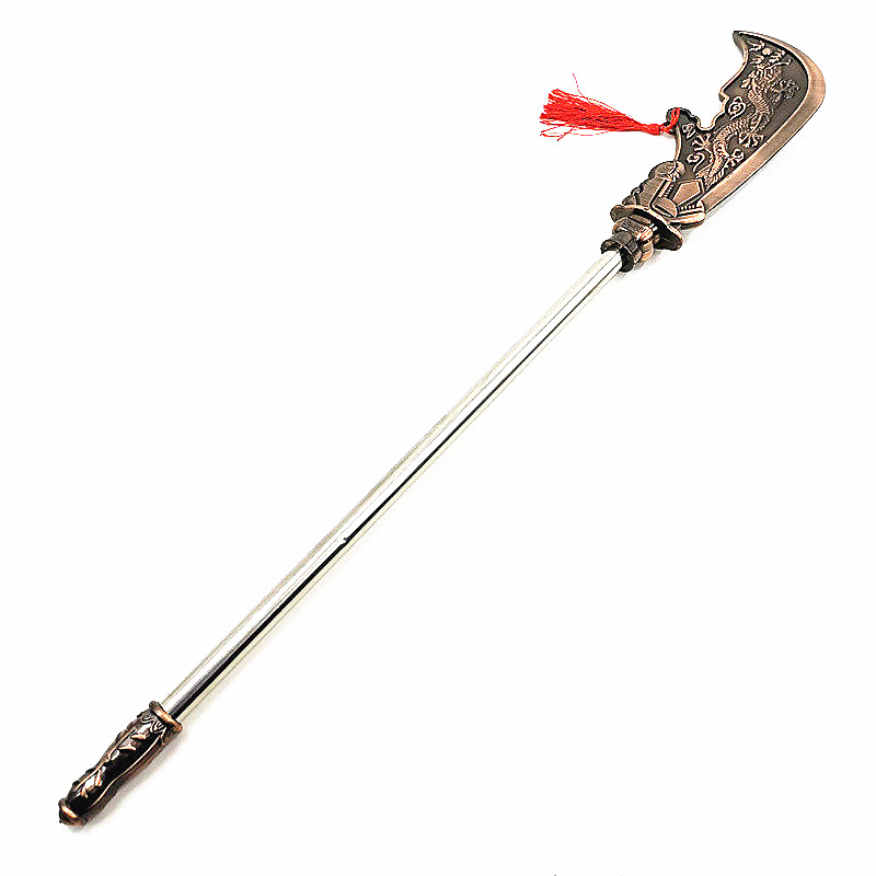 三国兵器青龙青龙偃月刀伸缩太极剑小关羽刀开山斧摆件景点工艺品