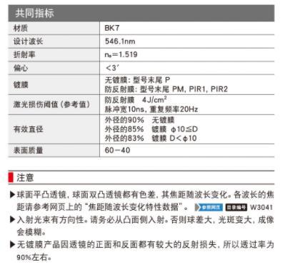 OptoSigma西格玛光机 S-SLB-30-300P 经济型球面凸透镜