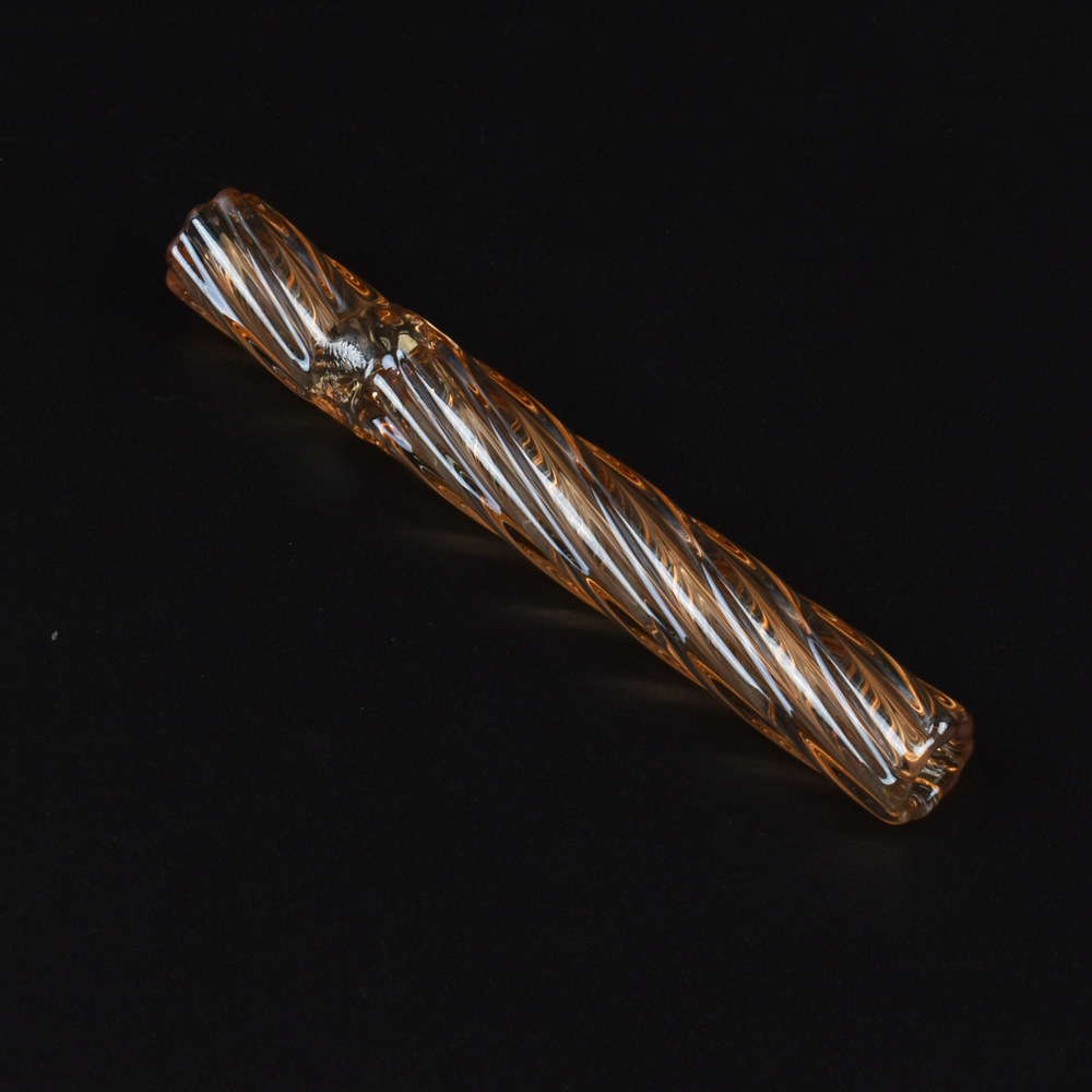 新款炫彩螺旋玻璃烟斗直筒og管高硼硅玻璃烟嘴套装glass pipe