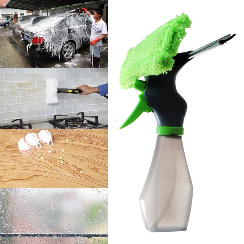 Cross-Border Multi-Functional Water Spray Mist Spray Window Cleaner Household Wipes Glass Car Glass Wiper Three-in-One Cleaner